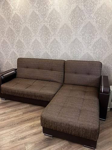 divan: Künc divan, İşlənmiş, Bazalı, Parça — 2