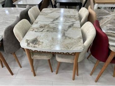Masa və oturacaq dəstləri: Mətbəx üçün, Yeni, Açılan, Dördbucaq masa, 4 stul — 3