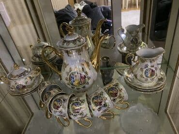 Qəhvə dəsti, rəng - Ağ, Farfor