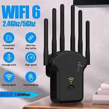 xiomi planset: Wi‑Fi 6 iki zolaqlı (2.4 GHz/5 GHz) siqnal gücləndirici/repeater - — 2
