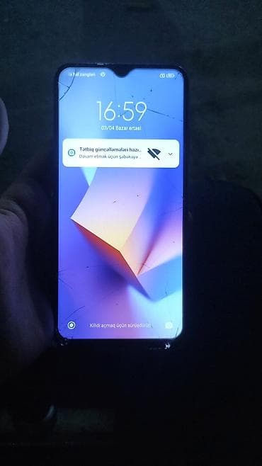 hard disk ssd: Redmi 9T, 64 GB, rəng - Mavi, Barmaq izi, Face ID — 4