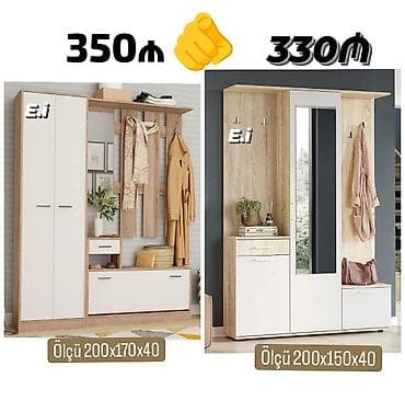 saray mebel: Yeni, 2 qapılı, Güzgülü, Ağ, Açılan, Düz dolab — 1