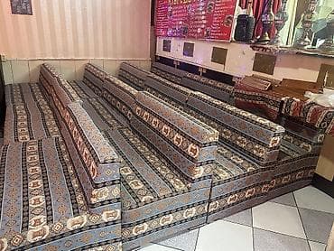 Məclis oturacaqları və masa dəsti - Üslub: Şərq naxışlı, mavi-qəhvəyi — 2