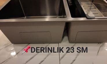 canaqlar: Yeni Kvadrat Mətbəx çanağı, Paslanmaz polad, Pulsuz çatdırılma — 3