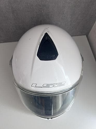 m50 matoru: LS2 motosiklet dəbilqəsi – ağ rəng - Tip: Tam üzlü (full-face) — 4
