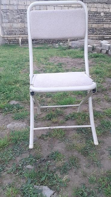 stul plasmas: Açılan qatlanan stul - Rəng: ağ - Karkas: metal boru konstruksiyası - — 2