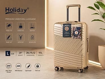 Спорт и хобби: Holiday Premium Hardshell Luggage – L ölçü - Korpus: Zərbəyə davamlı — 1