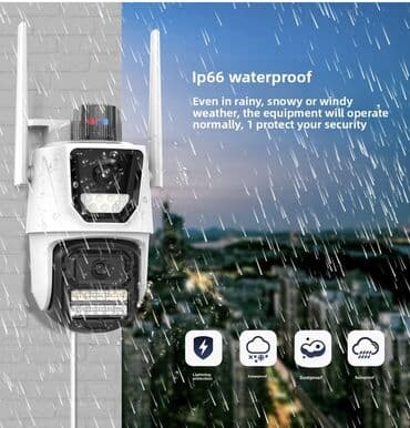 Видеонаблюдение: İkili ekranlı Wi‑Fi təhlükəsizlik kamerası Xüsusiyyətlər: - İki — 2