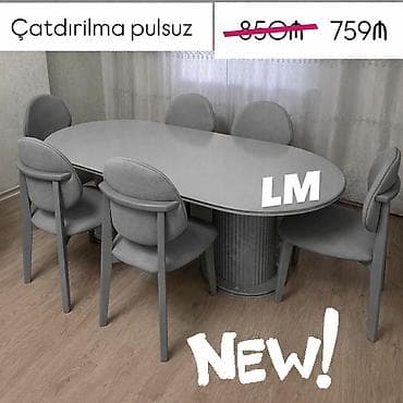 perla stul: Möhtəşəm masa dəstləri (masa + 6stul) Endirim edildi 959 azn yox 759 — 5