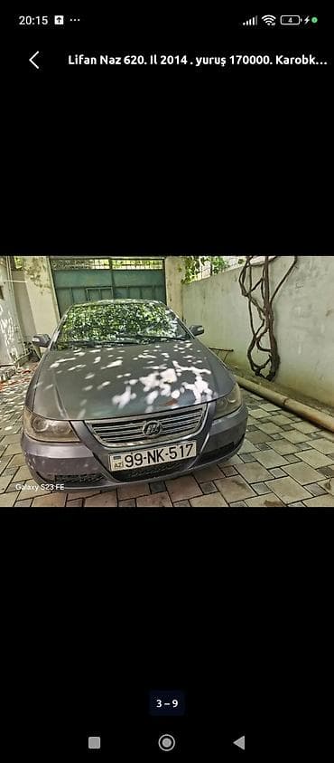 primicka satilir: Lifan Naz 620 sedan - İl: 2014 - Yürüş: 170 000 km - Rəng: boz - — 1