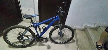 wolf bicycle: Dağ velosipedi – tam suspenziyalı, mavi rəng - Çərçivə: alüminium — 2