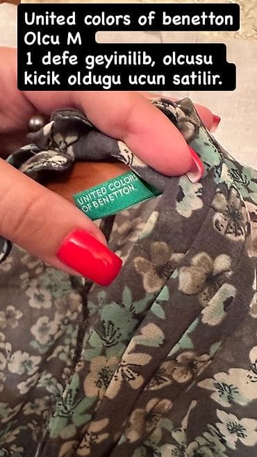 anal krem: United Colors of Benetton qadın köynəyi - Ölçü: M (etiketdə — 2