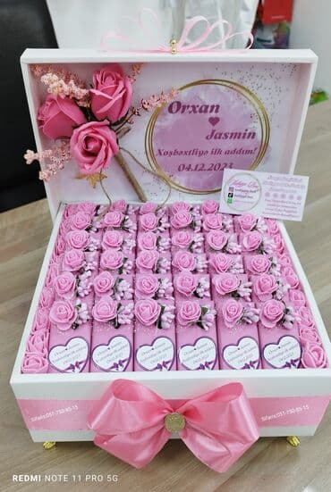 novruz xoncasi: Xonca paylama sokoladlar sifarisle hazirlanir.Sifarisler en az 3-4 gun — 1