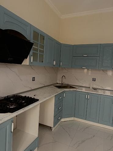 quxna mebelləri: Mətbəx mebeli dəsti – L formalı, klassik dizayn ✔️ Material: Yüksək — 3