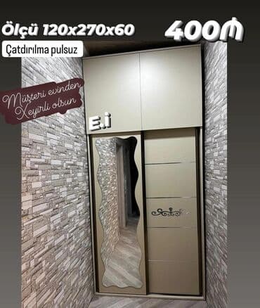 dsp laminat: Yeni, Açılan, 2 qapılı Düz dolab, Dolab-asılqan, Azərbaycan — 4