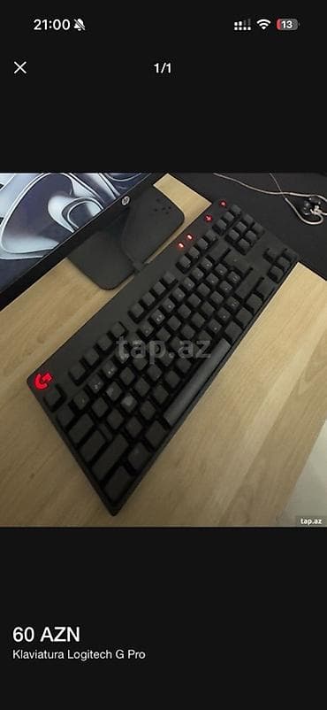 Logitech G Pro klaviatura Karopkasi yoxdu tek ozu ve şunuru verilir W