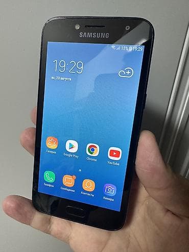philips xenium 9@9d: Samsung Galaxy J2 Pro 2018, 16 GB, rəng - Qara, Zəmanət, Kredit, Qırıq — 1