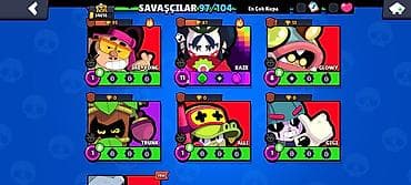 bas: Brawl Stars oyunu üçün inkişaf etmiş hesab - Kupa yolu: 54 616 (ən — 2