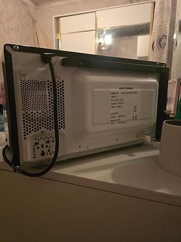 Микроволновка Hoffmann, С микроволнами, цвет - Черный, Новый — 3