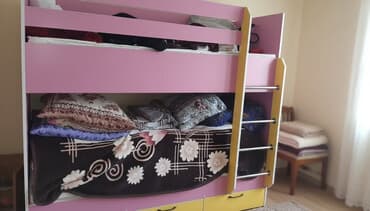 Oğlan və qız üçün, Çarpayı, Matrassız, Siyirməli, Taxta