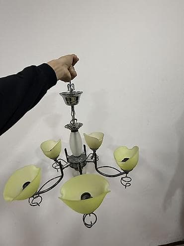 lyustra: Çılçıraq, 5 lampa, Metal — 4
