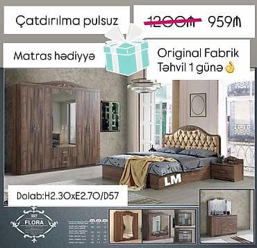 versace yataq desti: Yataq dəsti – Flora • Original fabrik istehsalı, upakovkada • Sex — 1