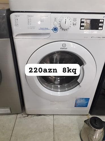 paltaryuyan indesit: Indesit önyükləməli paltaryuyan maşın - Yük tutumu: 8 kq - Sürüət — 1