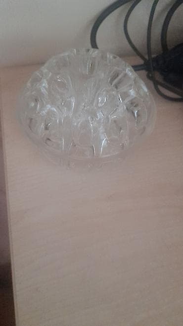Şüşə dekorativ külqabı / qab - Material: qalın, şəffaf şüşə - Forma