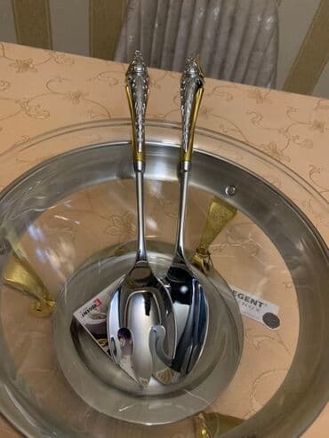 desert qaşığı: Nahar dəsti, rəng - Gümüşü, Şüşə — 6