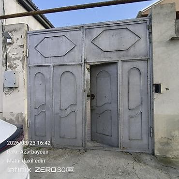 qapi satisi: İşlənmiş Dəmir Həyət darvazası, Yana açılan, 3 m, Mexaniki, Qapı ilə, rəng - Boz, Kredit yoxdur, Ünvandan götürmə — 6