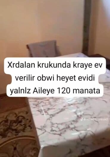 yevlax kirayə ev: 1 kv. m, 1 otaqlı — 1