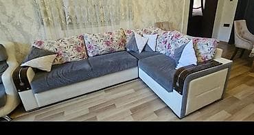 Ev üçün mebel: Künc divan, İşlənmiş, Açılan, Bazalı, Parça, Çatdırılma yoxdur — 1