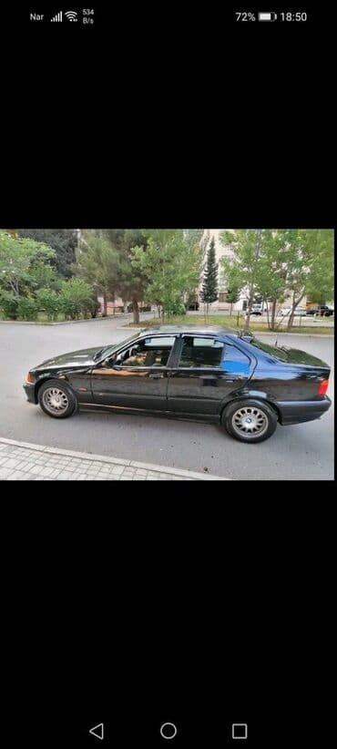 bmw 3 серия 325ix kat: BMW 3 Series E36 sedan – qara rəngli, 4 qapı. Xüsusiyyətlər: - Kuzov — 5