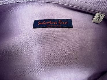 cinsi: Bənövşəyi rəngdə klassik kişi köynəyi - Model: uzunqol, düyməli ön — 5