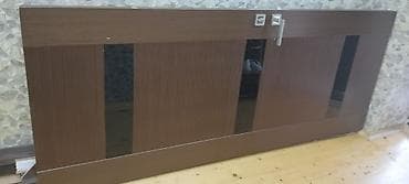 Mebel qapısı – taxta kompozit materialdan, qəhvəyi rəngdə, üfüqi panel — 1