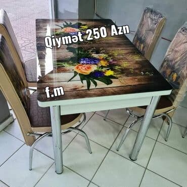 mətbəxt stol: Mətbəx üçün, Yeni, Açılan, 4 stul — 3