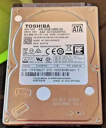 hdd 1tb: Daxili Sərt disk (HDD) Toshiba, 1 TB, 5400 RPM, 2.5" — 1
