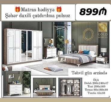 taxta 5 15: İkinəfərlik çarpayı, Dolab, Yeni — 1