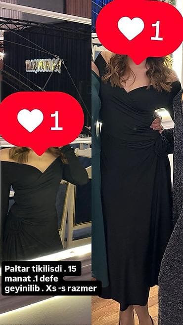 ayaqqabıları 40 41: Qara rəngdə zərif ziyafət paltarı. - Açıq çiyin dizaynı, V-vari — 1