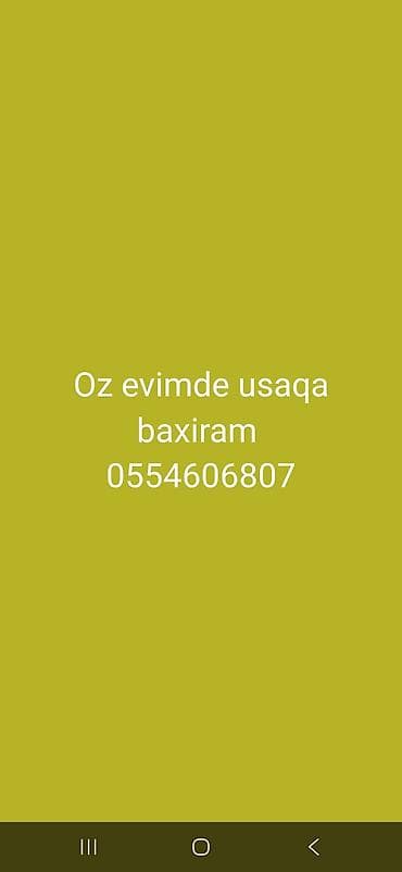 Uşağa baxım xidməti – ev şəraitində - Öz evimdə uşaqlara peşəkar — 1