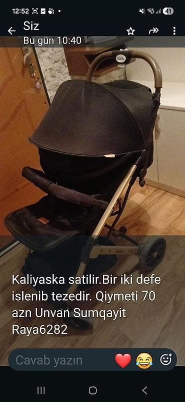 Uşaq arabası – Kidilo markası. - Rəng: qara - Təkərlər: iri arxa