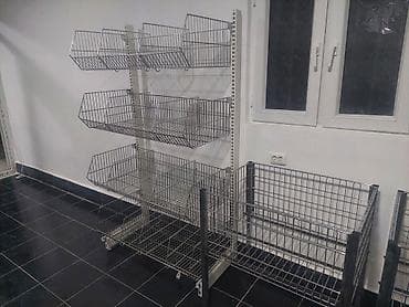 corək vitrin: Mağaza avadanlığı komplekti - Divar tipli metal gondola rəflər: modul — 4