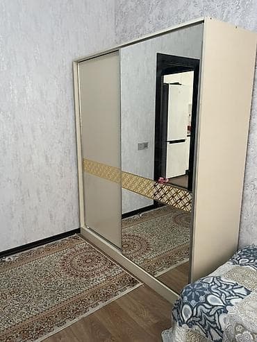 qab: 2 qapılı, Güzgülü, Bej, Kupe, Düz dolab — 5