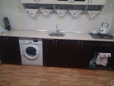 sade metbex mebelleri: Mətbəx mebeli dəsti - Aşağı modullar: tünd rəngli korpus və fasadlar — 2