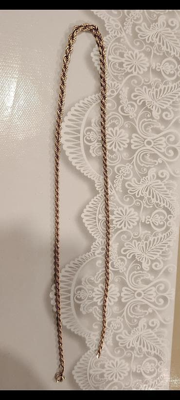 мужские цепочки в баку: Qızıl rəngli bükülü zəncir boyunbağı - Klassik “rope” (bükülü) dizayn — 2