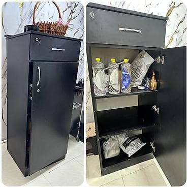 Salon üçün şkaf – böyük ölçülü, içi genişdir. Hündürlüyü: 150 sm. Ön — 1
