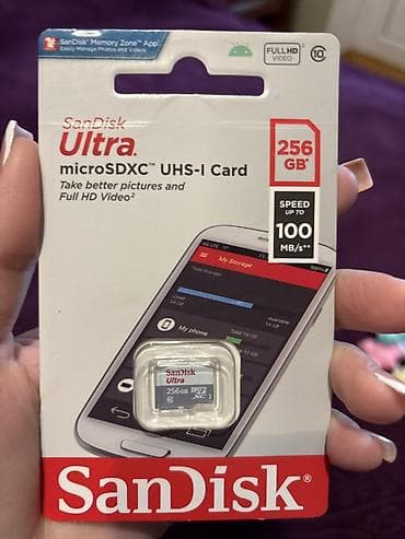 telefon üçün yaddaş kartı: SanDisk Ultra microSDXC UHS‑I yaddaş kartı - Tutum: 256 GB - Sürət — 2