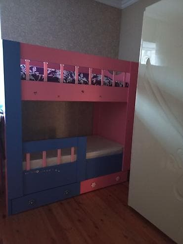 qapi taxta: Oğlan və qız üçün, Çarpayı, Matras ilə, Siyirməli, Taxta — 2