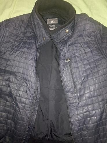 Windsor kişi jaketi – quilted (kağızlı) model - Rəng: tünd göy/qartal