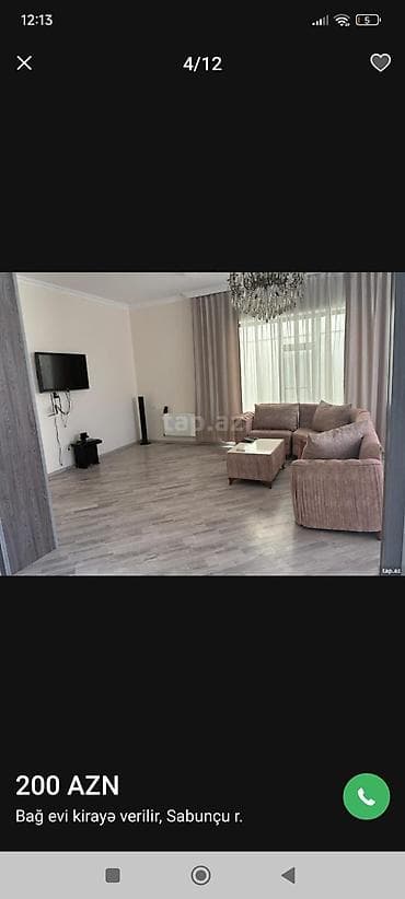 sabuncu ucuz evlər: Gunluk kiraye. Sabuncu rayon. Bir gunu 200 azn. Elave 20 fayiz makler — 6